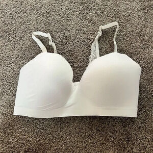 Soma Women's Enbliss Luxe Wireless Lace J Hook Bra 42D White‎ 79984 Smoothing